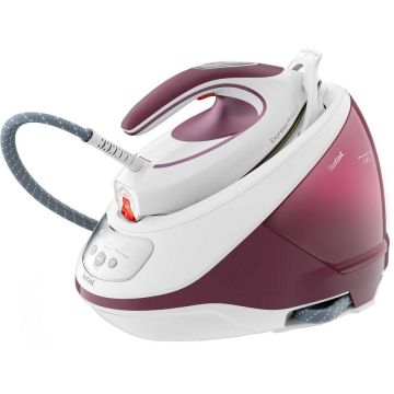 Tefal Statie de calcat Tefal Express Protect SV9201E0, 2800W, talpa Durilium Airglide, 7.5 bari, jet de abur 530 g/min, rezervor apa 1.8L, colector anticalcar, Alb/Mov