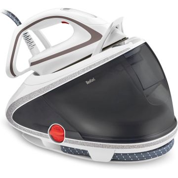 Tefal Statie de calcat Tefal Pro Express Ultimate GV9567, 2600W, 7.7 bari, jet de abur 500 g/min, Alb-Negru