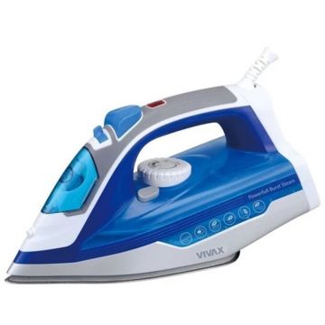 VIVAX Fier de calcat cu abur Vivax IR-2200SS, Putere 2200W, termostat reglabil, rezervor de apa 320ml, Albastru