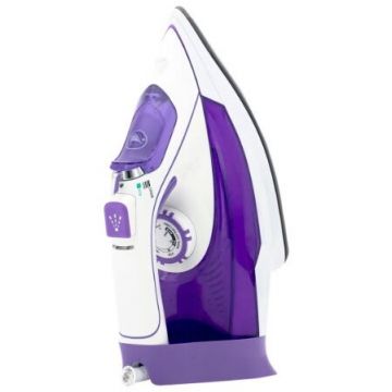 VIVAX Fier de calcat, Vivax IR-2202CP, putere 2200 W, talpa ceramica, rezervor 360 ml, 30 g/min, Alb-Mov