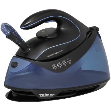 ZELMER Statie de calcat Zelmer Aqua Steam ZIS5400, putere 2400W, presiune 6 bar, abur 320 g, negru/albastru